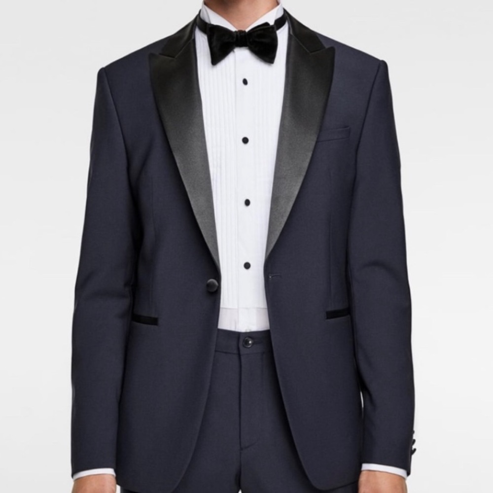 ZARA MAN TUXEDO SUIT BLAZER JACKET NEW WITH TAGS